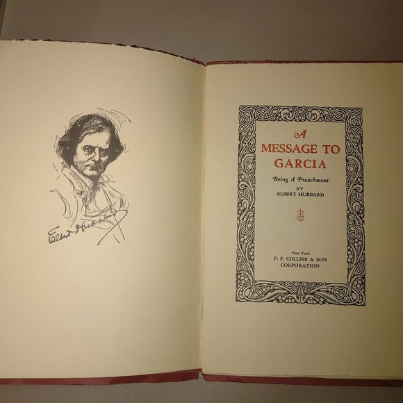 Elbert Hubbard 1926 A Message To Garcia Leather Bound Book Collier Son - Picture 3 of 11